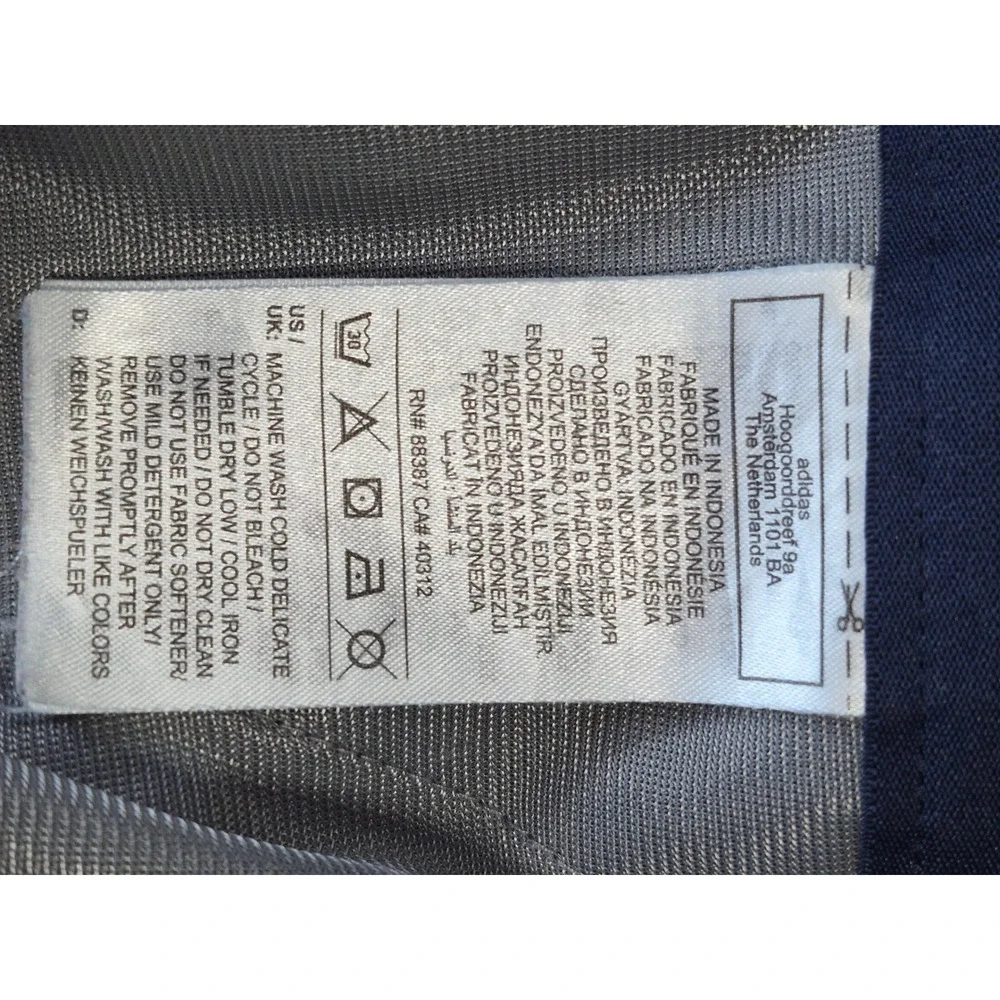 Adidas Mens Navy Blue Golf Pants Flat Front Performance Trousers 42x32